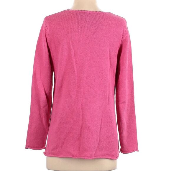 Gudrun Sjroden Cotton Pink Crew Knit Sweater Size Small - Picture 3 of 7